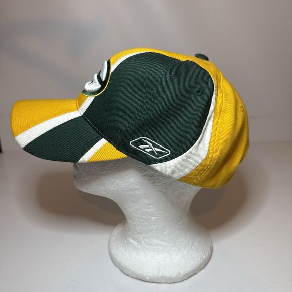 Reebok NFL Pro Line Green Bay Packers Hat Adjustable Closure Strap Back Green - Picture 2 of 6